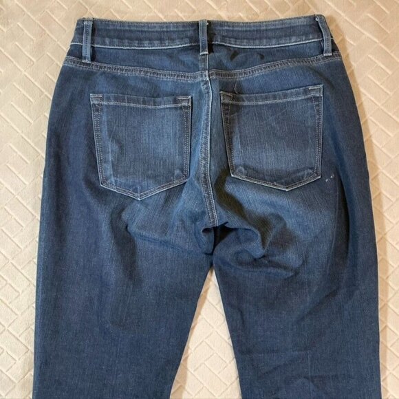 Ann Taylor Loft Womens 26 Denim Jeans Blue Curvy Skinny Dark Wash Low Rise - Picture 10 of 11